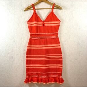 Madden NYC‎ Women Crochet Tank Slip Dress Sz M Retro Y2K Festival Empire Waist